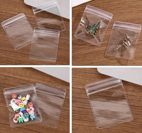 YYaaloa 100pcs Thick Clear Jewelry Bags Zipper Bags 3.5 X 5 Inch PVC Self Seal Mini Baggies Transparent Jewelry Rings Earrings Packing Storage Pouch Jewelry Zip Bags (clear-100pcs 3.5 X 5 Inch) in Saudi Arabia