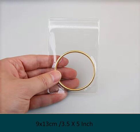 YYaaloa 100pcs Thick Clear Jewelry Bags Zipper Bags 3.5 X 5 Inch PVC Self Seal Mini Baggies Transparent Jewelry Rings Earrings Packing Storage Pouch Jewelry Zip Bags (clear-100pcs 3.5 X 5 Inch) in Saudi Arabia