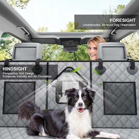 Dog Car Back Seat Cover for Trucks with Fold-Up Seats, Durable Crew Cab Truck Floor Cover with Door Protection, Anti-Slip Dog Hammock for Full-Size Trucks, Waterproof Truck Pet Backseat Cover for Dogs in Saudi Arabia
