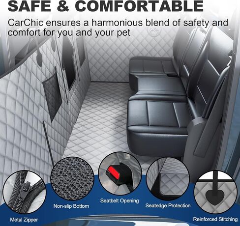 Dog Car Back Seat Cover for Trucks with Fold-Up Seats, Durable Crew Cab Truck Floor Cover with Door Protection, Anti-Slip Dog Hammock for Full-Size Trucks, Waterproof Truck Pet Backseat Cover for Dogs in Saudi Arabia