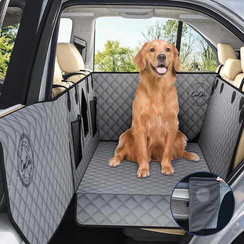 Dog Car Back Seat Cover for Trucks with Fold-Up Seats, Durable Crew Cab Truck Floor Cover with Door Protection, Anti-Slip Dog Hammock for Full-Size Trucks, Waterproof Truck Pet Backseat Cover for Dogs in Saudi Arabia
