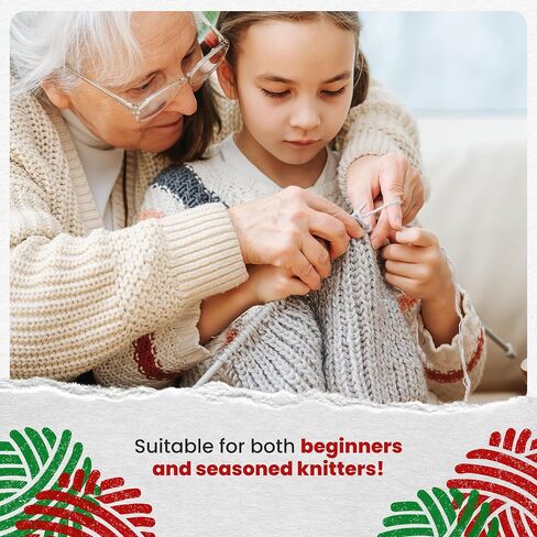 skacel by addi Christmas Circular Knitting Needles, 32 Inch (80 cm) Holiday Rocket Round Aluminum Knitting Needle Pair with Nylon Cord, Red/Green, 4 mm (US Size 6) in Saudi Arabia
