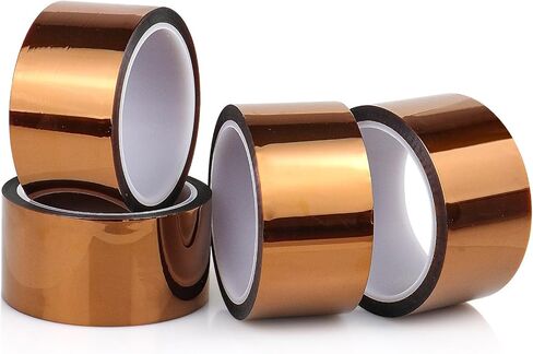 BOMEI PACK Polyimide Tape, 2 Pack High-Temperature Resistant Tape 2inch x 33m(108ft), No Residue Heat-Resistant Tape for Electric Task, 3D Printing, Soldering, Sublimation, Masking in Kuwait