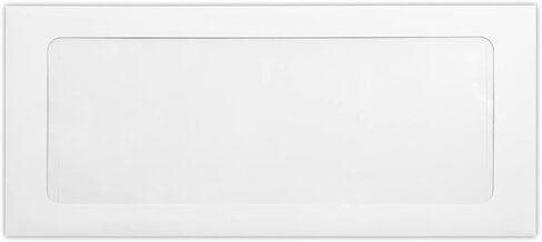 LUXPaper #10 Business Full Face Window Envelopes | Peel & Press | 4 1/8" x 9 1/2" | Bright White | 28lb. Text | 500 Qty in Saudi Arabia