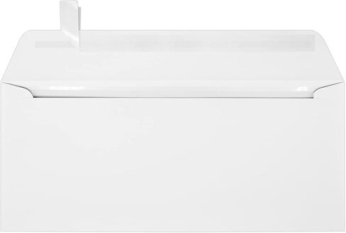 LUXPaper #10 Business Full Face Window Envelopes | Peel & Press | 4 1/8" x 9 1/2" | Bright White | 28lb. Text | 500 Qty in Saudi Arabia