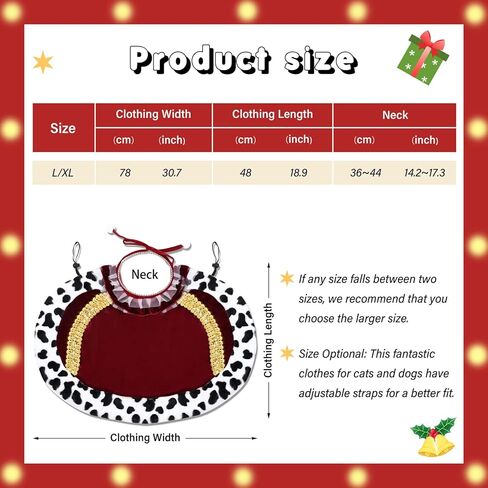 Dog Costumes for Small Medium Dogs Fur Velvet Cat Cape Pet Cloak Halloween Christmas Prince Princess Cosplay Clothes (Red, Small Medium) in Kuwait