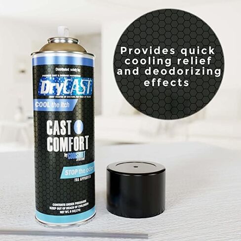 Cast Comfort Itching and Odor Relief Spray - Cools and Relieves Itchy Cast While Cleaning and Preventing Smell - 6 Oz in Kuwait