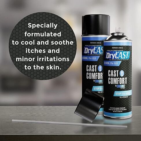 Cast Comfort Itching and Odor Relief Spray - Cools and Relieves Itchy Cast While Cleaning and Preventing Smell - 6 Oz in Kuwait