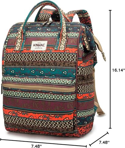 Kinmac Waterproof Laptop Backpack For Laptop Up to 15.6 Inch Men Women Travel Outdoor Backpack (Bohemian) in Kuwait