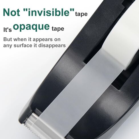 OWLKELA 12 Rolls Matte Adhesive Tape, Matte Finish Invisible Tape, Foggy Translucent Tape Great for Correction and Labeling, Compatible with Standard Tape Dispenser, 0.7 in x 1000 Inches in Kuwait