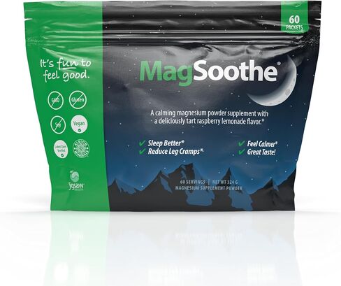 حزم المكملات الغذائية من مسحوق المغنيسيوم المهدئ من Jigsaw Health MagSoothe، 60 حصة in Kuwait