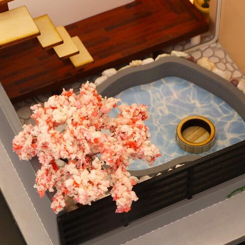 Cool Beans Boutique Miniature Dollhouse DIY Kit - Wooden Japanese Home with a tofu Shop, a Garage or Entertainment Room - with Dust Cover (Scale 1:24 Japanese Home) in Saudi Arabia