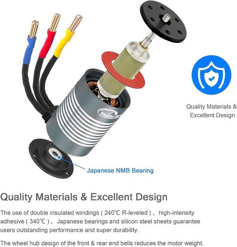 Hobby Fans مقاوم للماء S3650 3900KV محرك بدون فرشاة 3.175 مم عمود مع 60 أمبير بدون فرش ESC مجموعة وحدة تحكم السرعة الكهربائية ومبدد حرارة لشاحنة سيارة RC 1/10، أحمر in Saudi Arabia
