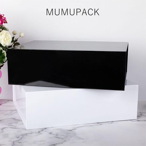 صندوق هدايا أبيض كبير جدًا مقاس 19 × 16 × 6 بوصة، صندوق هدايا ضخم، صندوق هدايا كبير مع غطاء مغناطيسي للإغلاق، صندوق اقتراح العريس، علب هدايا مستطيلة قابلة للطي لفستان الزفاف in Saudi Arabia