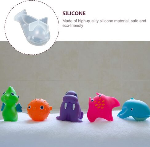 EXCEART 3D Whale Epoxy Mold Sea Animal Silicone Mold Marine Life Resin Mold DIY Craft Making Casting Mould Jewelry Making Mold Size 2 in Saudi Arabia