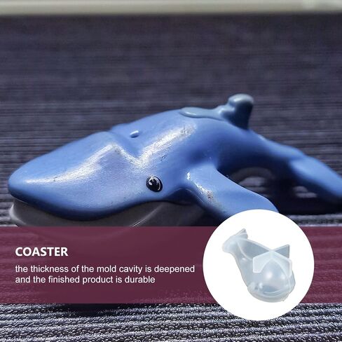 EXCEART 3D Whale Epoxy Mold Sea Animal Silicone Mold Marine Life Resin Mold DIY Craft Making Casting Mould Jewelry Making Mold Size 2 in Saudi Arabia