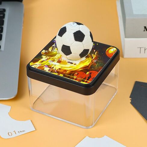 2025 Time Piece Calendar, 3d Art Memo Pad Creative Desk Calendar, Room Decoration Christmas New Year Gift (Soccer 2025 Calendar) in Saudi Arabia