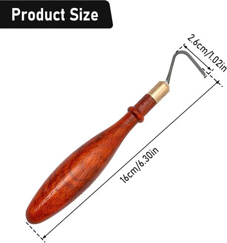 Pottery Trimming Tool, Clay Sculpting Tools Tungsten Steel Cutter Head African Coralwood Ribbon Cutter Pottery Trimming Tool Mud Tool Clay Pottery Modelling Carving Tool (L-Shape) in Saudi Arabia