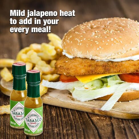 Original Tabasco Hot Sauce Bottles - 10 Pack Mini Hot Sauce Miniature Bottles with Red Chili Pepper Keychain Ring Holder - Great Portion Control for Hot Sauce Lovers - 3.7ml in Saudi Arabia