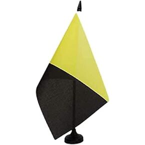 Anarcho-capitalism Table Flag 5'' x 8'' - anarchist capitalist - anarchism Desk Flag 21 x 14 cm - Black plastic stick and base - AZ FLAG