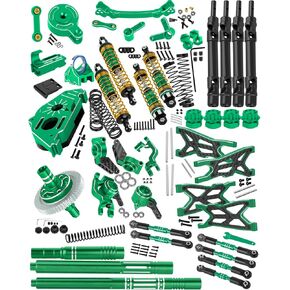 RC Upgrades Part for 1/8 Typhon 3S BLX,Shocks,Driveshafts,Transmission,Turnbuckles,A Arms,Caster Block Set,Center CVD &Support,25T Servo Saver,58T Slipper,Steering,Green