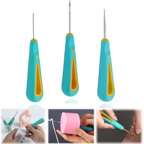 LQMBABY 3 PCS Wick Punch Needle for Candle Making Round Hole, Candle Punch Wicking Needle Tools for Candle Mould Making, Candle Wick Needle for Silicone Molds Making, DIYCandle Making Tools