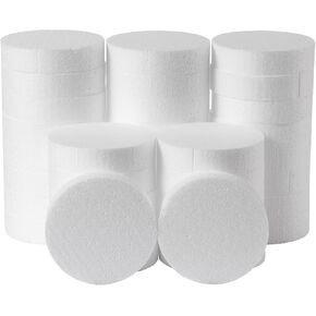 36-Pack 4 Inch Foam Circles, 1" Thick, Round Foam Discs for DIY Projects, Cakes Decorations, Sculpture, Modeling, Arts and Crafts Supplies. 4×4×1 inch