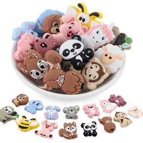 15Pcs Silicone Focal Beads, Character Silicone Beads for Pens, Silicone Beads for Keychain Making Bracelet Necklace Crafts(Halloween)