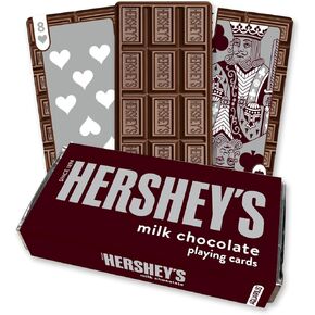 AQUARIUS Hershey’s Chocolate Bar Premium Playing Cards - Hershey's Themed Deck of Cards for Your Favorite Card Games - Officially Licensed Hershey's Merchandise & Collectibles