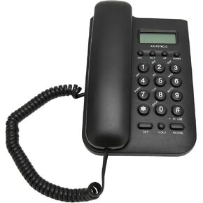 Corded Phone, Wired Landline Desktop House Phone with Speaker for Business, Caller ID/Callback, Desktop Landline Phone Hands Calling for Home Office Hotel(Black)