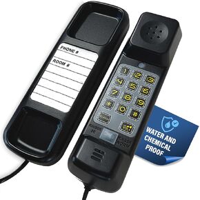 TL-WP - Trimline Corded Home Phone with Ring/in-Use Light Indicator, Waterproof Oversized Keypads, Durable Landline Telephone, Ideal for Office and Business Environment - Cream