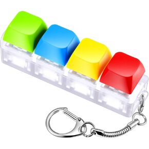 Taiyin Keyboard Fidget Toys Adults Keyboard Fidget Clicker Fidget Keyboard Keychain Decompression Toys Keycap Fidget Decompression Toys Sensory Toy, Colorful