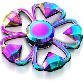 Rainbow Anti-Anxiety Fidget Spinner [Metal Fidget Spinner] Figit Hand Toy for Relieving Boredom ADHD, Anxiety