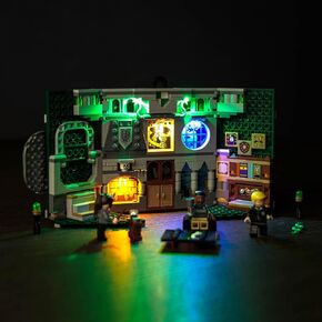 LED Light Compatible with Lego Slytherin House Banner 76410, Hogwarts Castle 3D Room Wall Creative Lighting Set Gift Compatible with Lego 76410 Building Set (Lights Only, No Models)