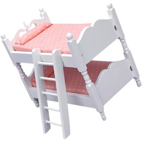 UPKOCH Doll Bunk Bed Mini House Furniture Miniature Furniture Mini Furniture Models Doll House Bunk Bed Toy Mini Bunk Bed Model Mini House Accessory Doll House Decoration Bed Miniatures