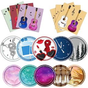 Music Themed Birthday Party Supplies 75Pcs Birthday Party Decorations Tableware Including Paper Plates Napkins for Girls Fans Birthday Party 25 Guests