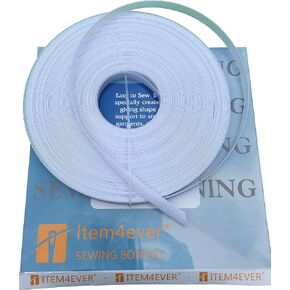 1/2" Rigilene Polyester Sewing Boning White - 50 Yard Roll
