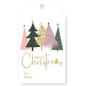 AnyDesign 100Pcs Boho Merry Christmas Paper Gift Tags with 100Pcs Hemp Rope Christmas Tree Hanging Tags Christmas Wish Labels for Xmas Party DIY Celebration Seasonal Gift Decorations