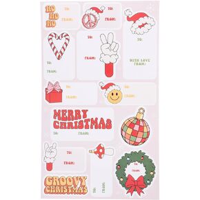 Christmas Gift Labels by Graphique, 52 Self-Adhesive Holiday Stickers, 13 Designs, to and from Names, for Holiday Wrapping Paper & Gift Bags