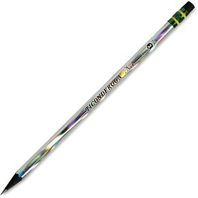 Ticonderoga Noir Pencils, Wood-Cased #2 HB Soft, Pre-Sharpened with Eraser, Holographic Barrel, 6 x 12-Packs, 72 Pencils Total (13970)