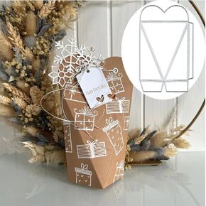 Heart Gift Box Frame Metal Cutting Die Cuts,Heart Gift Box Dies Embossing Stencils DIY Crafts Cards Cutting Dies Cuts for DIY Embossing Card Making Photo Decorative Paper Dies Scrapbooking