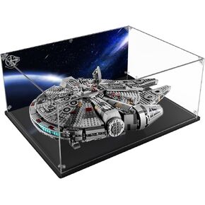 Acrylic Display Case for Lego Star Wars Millennium Falcon Building Set -Display Box Compatible with Lego 75257 Starship Model (ONLY Box, NOT Model)