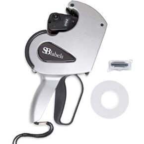 SBLabeler Two Line Price Gun Product Bundle / 2 Line Pricing Gun, Labels, Inker, Label Peeler / 8-Digit Pricing Gun Kit