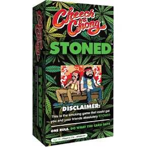 Cheech & Chong Stoned Card Game, Play with Stoner Mates, 1 Rule Only - Do What The Card Says, Get Sky High, Grass, Munchies, & Good Music Encouraged for Blissful Playtime & Relaxation, 18+, 6594