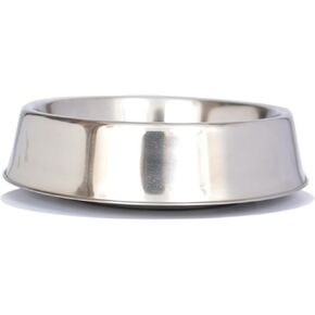 Iconic Pet Stainless Steel Non Skid Pet Bowl for Dog or Cat with Raised Rim Dishwasher Safe Pet Food and Water Bowl in Varying Sizes (24 Oz)