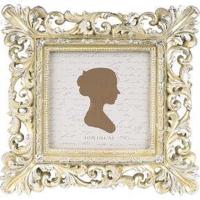 Sunlit Vintage Picture Frame 5x7 Inch, Luxury Antique Photo Frames with Glass Front, Photo Display, Tabletop Wall Hanging, Gift Ideas, Antique Gold Silver