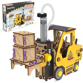 Smartivity DIY Hydraulic Forklift I STEM Toy Car for Kids Age 6-14 I Ideas for Boys & Girls | Science STEM Kit for 6,7,8,9,10,11,12,13,14 YearsI Wooden Engineering Game
