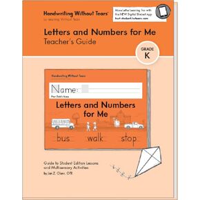 Learning Without Tears - Letters and Numbers for Me Student Workbook, Current Edition - Handwriting Without Tears Series - Kindergarten Writing Book - Capital Letters, Numbers - For School or Home Use