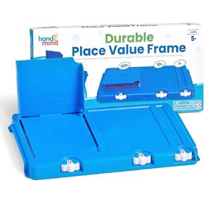 hand2mind Durable Place Value Frame, Base Ten Frames Place Value Blocks, Math Manipulatives Kindergarten, Base 10, Plastic Base Ten Blocks Frame, Math Classroom Supplies, Homeschool Curriculum