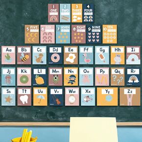 Boho Alphabet For Classroom Wall Line - Alphabet Letters For Classroom Wall, ABC Posters, Alphabet Posters, Alphabet Wall Chart, ABC Wall Chart, Alphabet Banner, Number Line For Classroom Wall